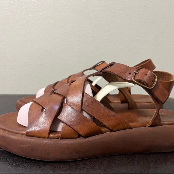 Brador MALAWI CIGAR PLATFORM Leather sandals Size 39 Made in Italy - Picture 14 of 15